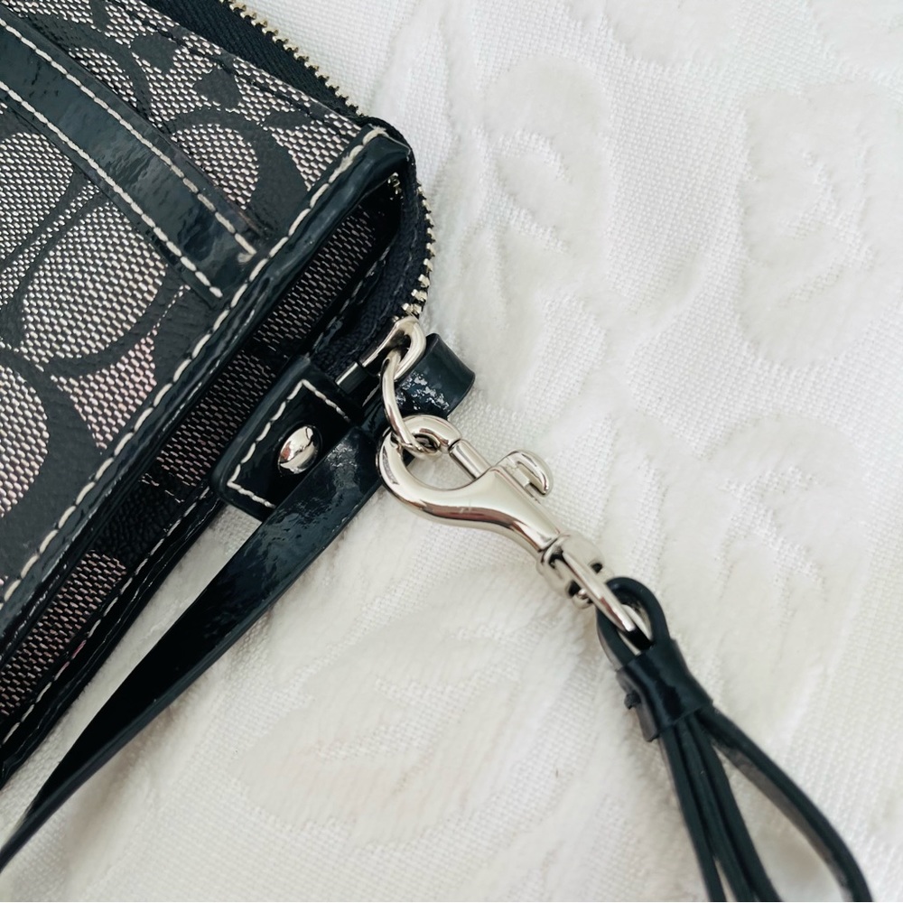 Coach Signature Print Wristlet - Picture 8 of 15